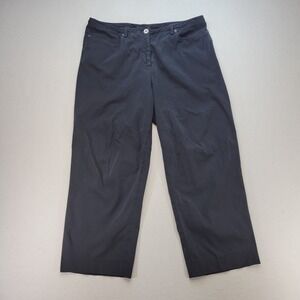 Nina McLemore Pants Womens 16 Black Straight Stretch Office Work Career USA Made